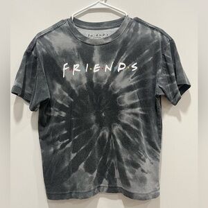 Dark and Light Gray Tie Dye F•R•I•E•N•D•S T-Shirt